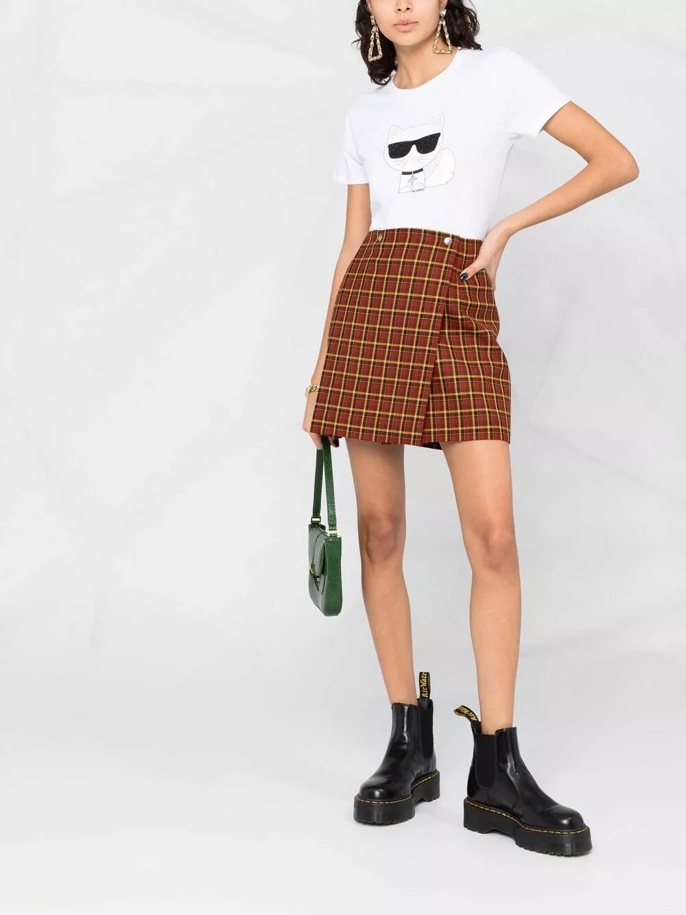 Karl Lagerfeld sequin cat print T-shirt