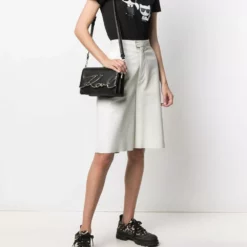 Karl Lagerfeld signature calf leather bag