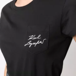 Karl Lagerfeld signature logo pocket T-shirt