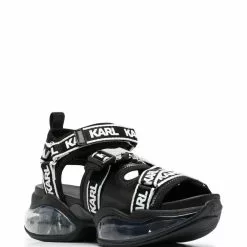 Karl Lagerfeld logo-print strappy sandals