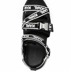 Karl Lagerfeld logo-print strappy sandals