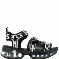 Karl Lagerfeld logo-print strappy sandals