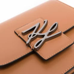 Karl Lagerfeld autograph leather crossbody bag