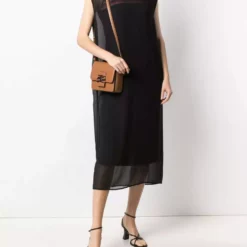 Karl Lagerfeld autograph leather crossbody bag