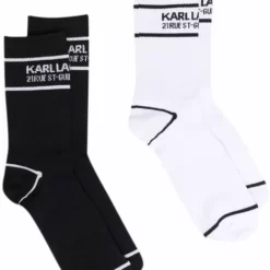 Karl Lagerfeld logo sports socks 2-pack