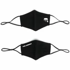 Karl Lagerfeld logo-print face mask
