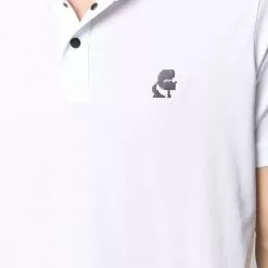 Karl Lagerfeld logo-embroidered polo shirt