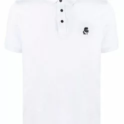 Karl Lagerfeld logo-embroidered polo shirt