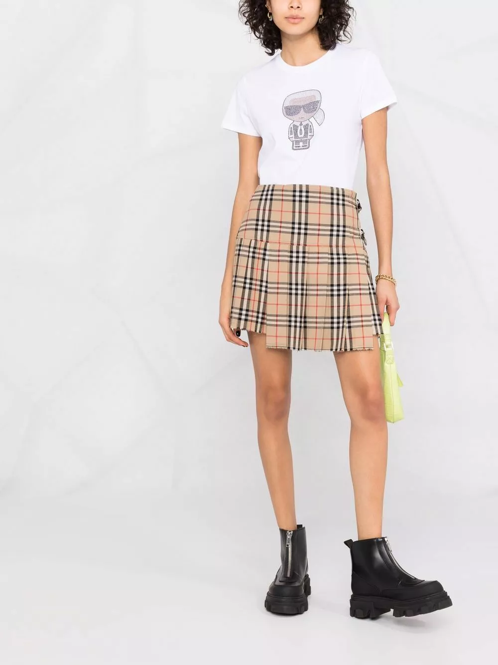 Karl Lagerfeld Ironik Karl gem-embellished T-shirt