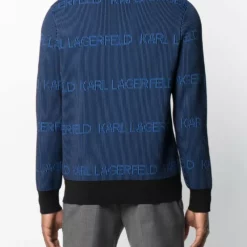 Karl Lagerfeld all-over logo knit jumper