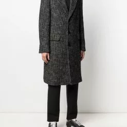Karl Lagerfeld check-pattern tailored coat
