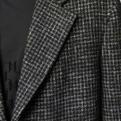 Karl Lagerfeld check-pattern tailored coat