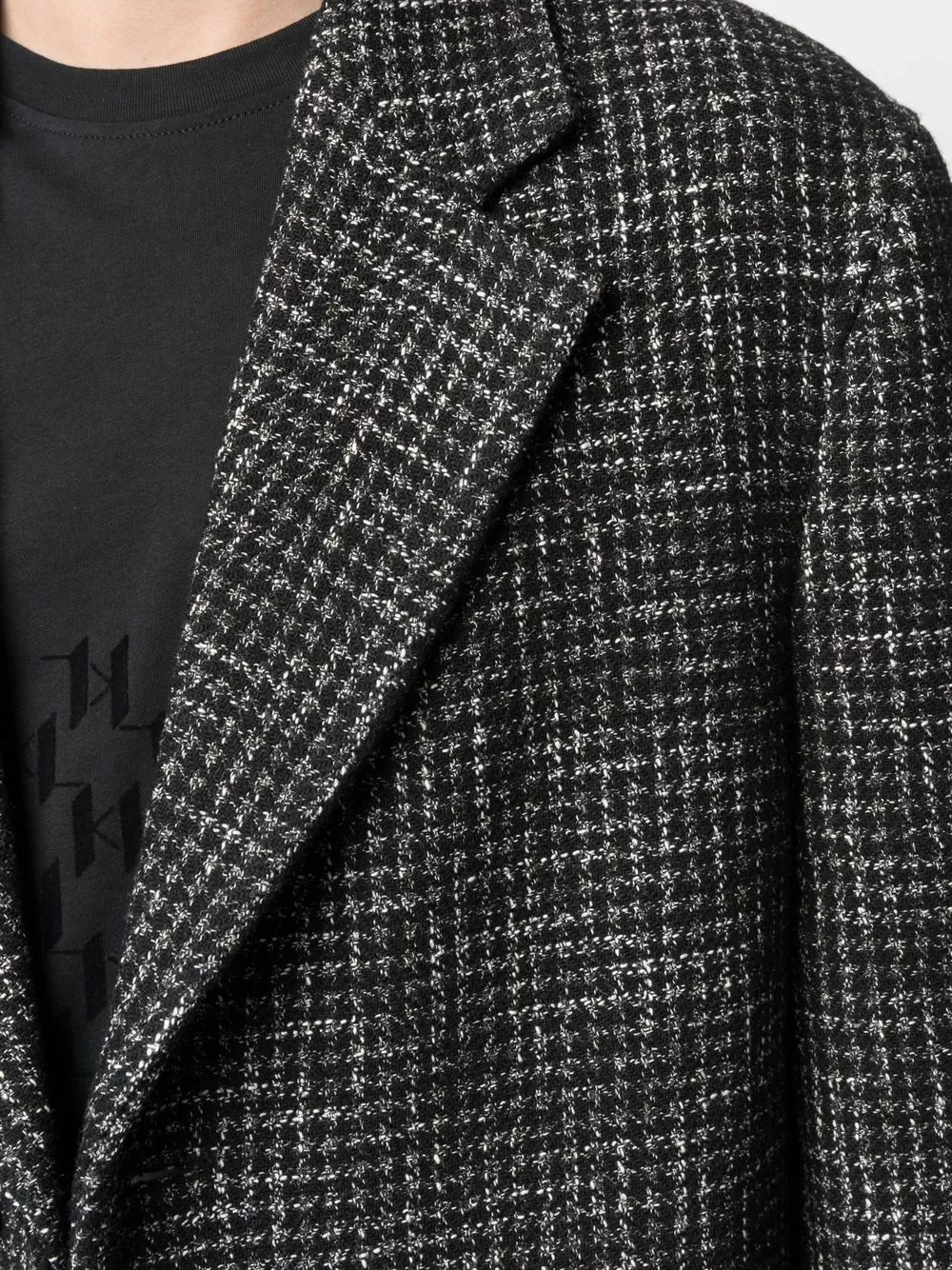 Karl Lagerfeld check-pattern tailored coat