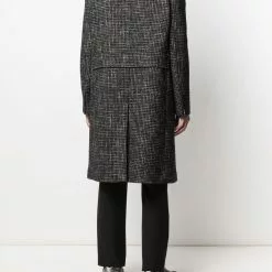Karl Lagerfeld check-pattern tailored coat