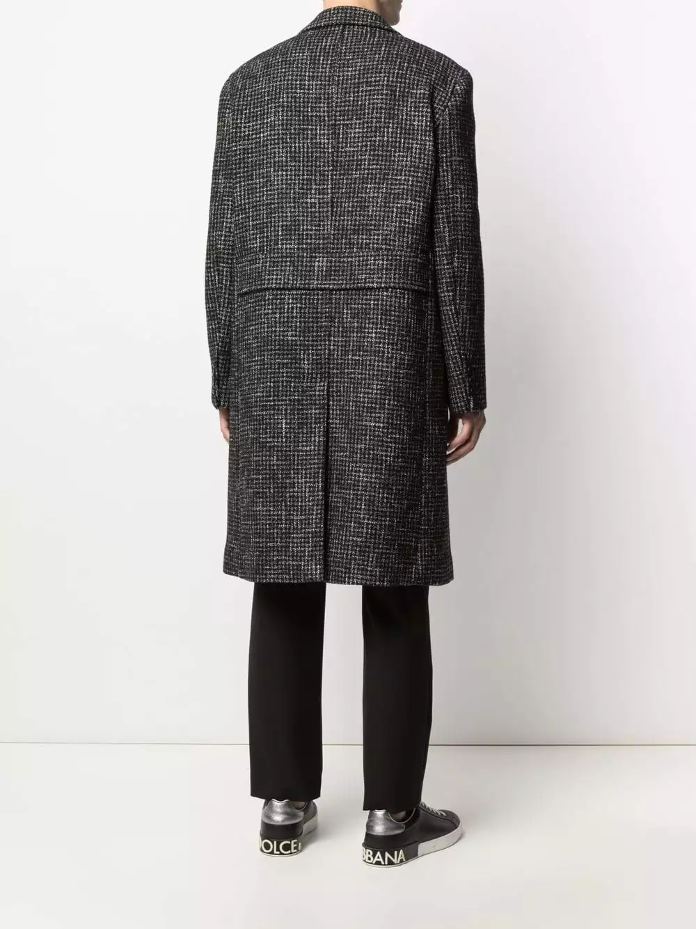Karl Lagerfeld check-pattern tailored coat