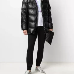 Karl Lagerfeld embroidered-logo padded coat