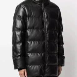 Karl Lagerfeld embroidered-logo padded coat