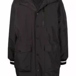 Karl Lagerfeld logo address-print parka