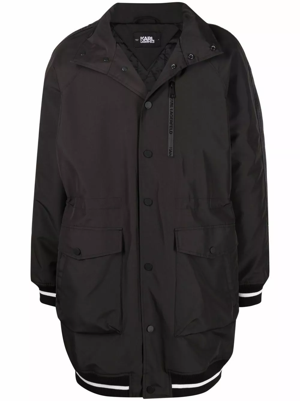 Karl Lagerfeld logo address-print parka