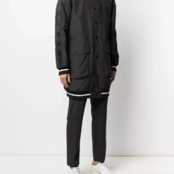 Karl Lagerfeld logo address-print parka