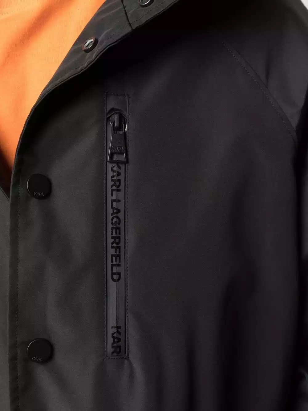 Karl Lagerfeld logo address-print parka