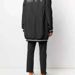 Karl Lagerfeld logo address-print parka