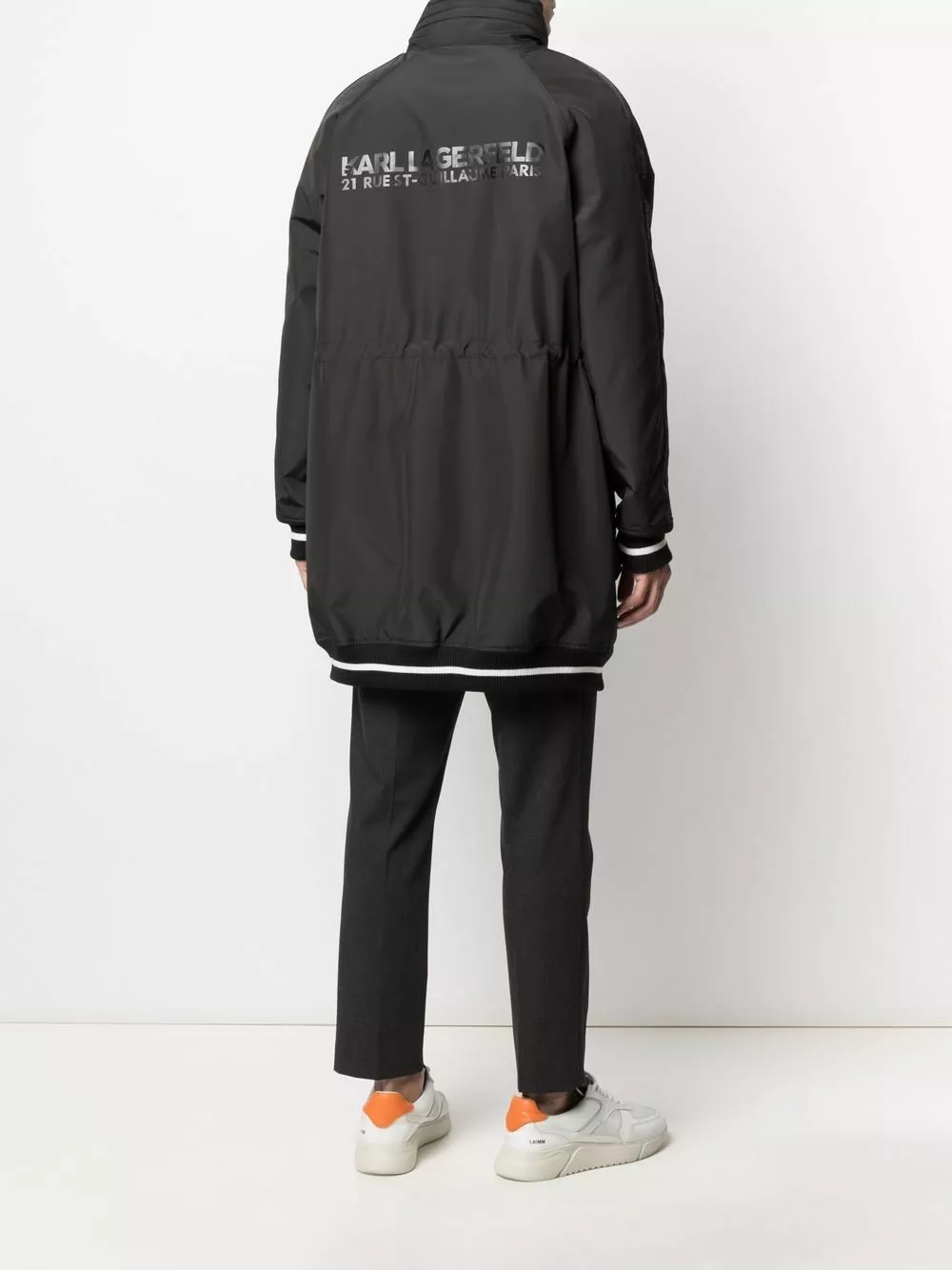 Karl Lagerfeld logo address-print parka