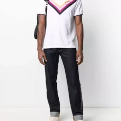 Karl Lagerfeld side-tape jeans