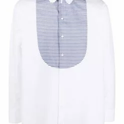 Karl Lagerfeld striped-bib shirt