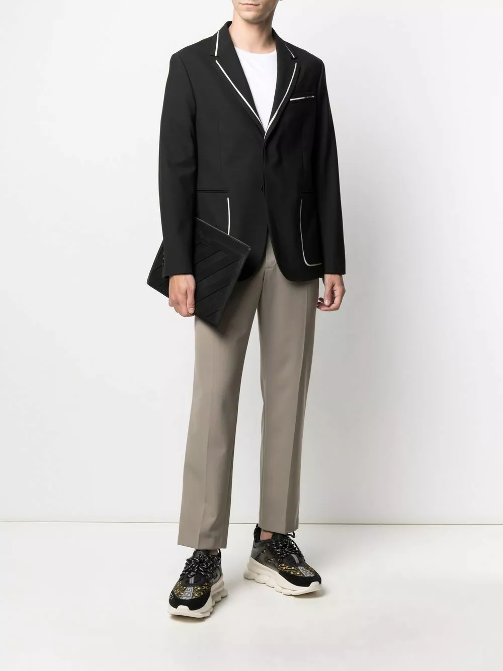 Karl Lagerfeld contrast-detail blazer