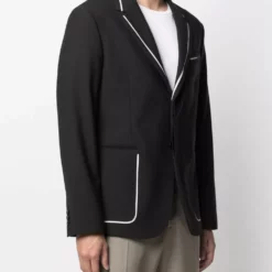 Karl Lagerfeld contrast-detail blazer