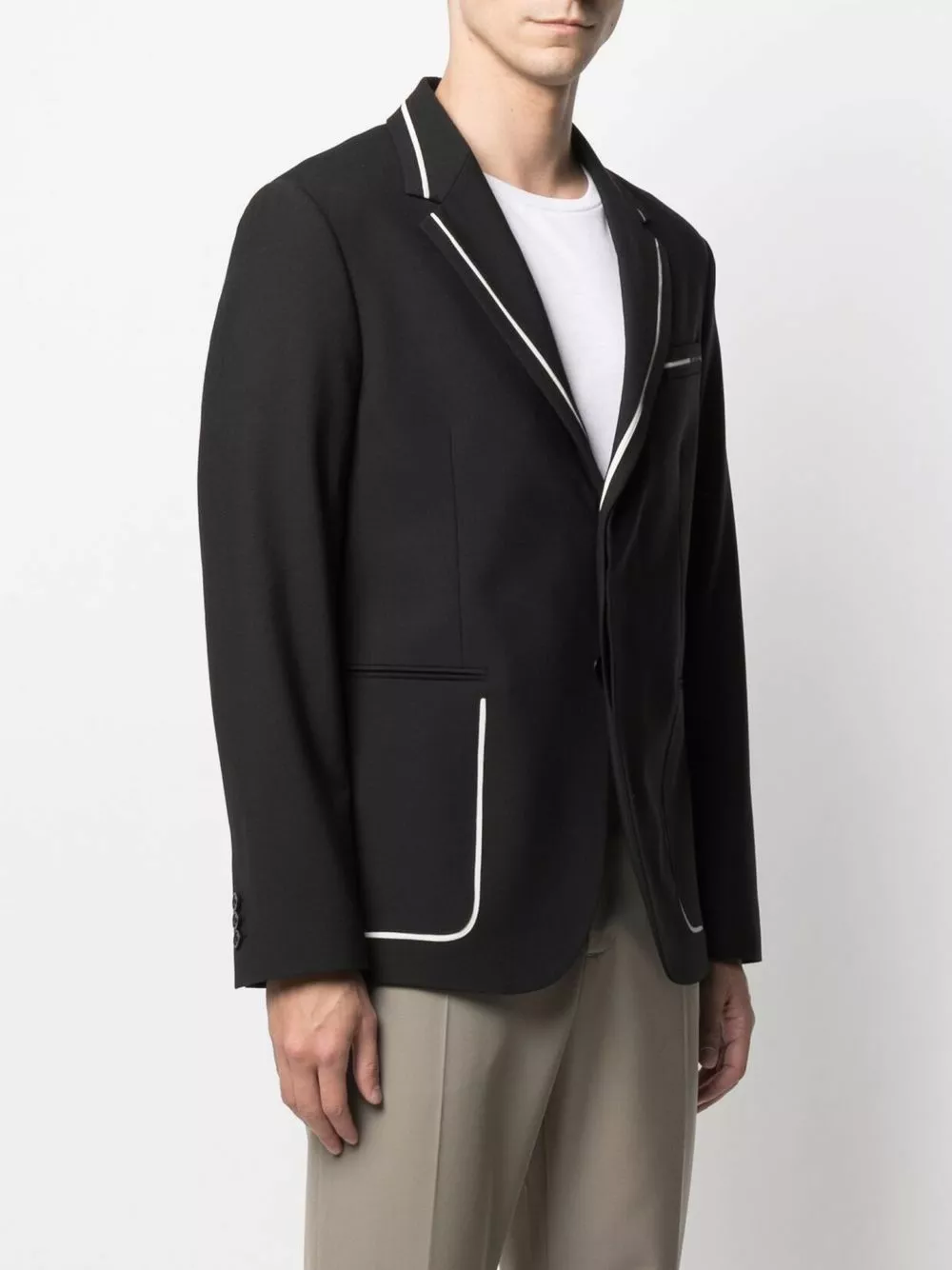 Karl Lagerfeld contrast-detail blazer