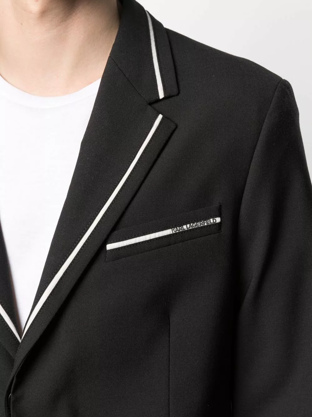 Karl Lagerfeld contrast-detail blazer