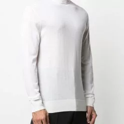 Karl Lagerfeld logo-tape fine-knit jumper