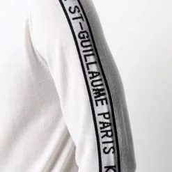Karl Lagerfeld logo-tape fine-knit jumper