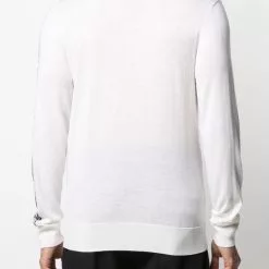 Karl Lagerfeld logo-tape fine-knit jumper