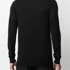 Karl Lagerfeld logo-intarsia roll-neck jumper