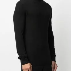 Karl Lagerfeld logo-intarsia roll-neck jumper