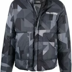 Karl Lagerfeld geometric padded jacket