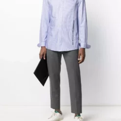 Karl Lagerfeld embroidered-logo poplin shirt