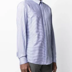 Karl Lagerfeld embroidered-logo poplin shirt