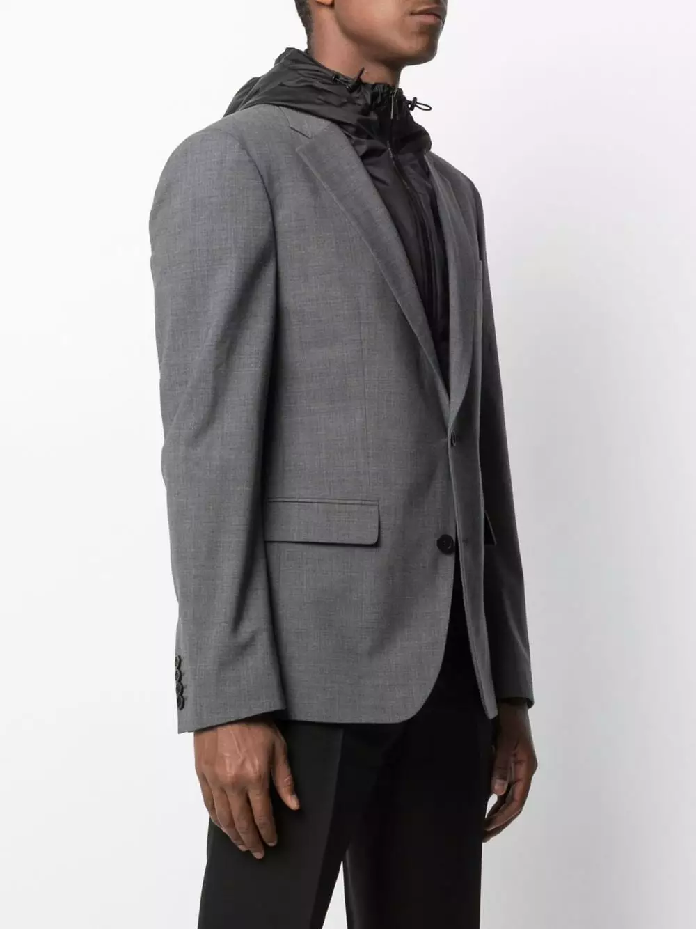 Karl Lagerfeld detachable hood blazer