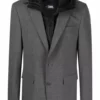 Karl Lagerfeld detachable hood blazer