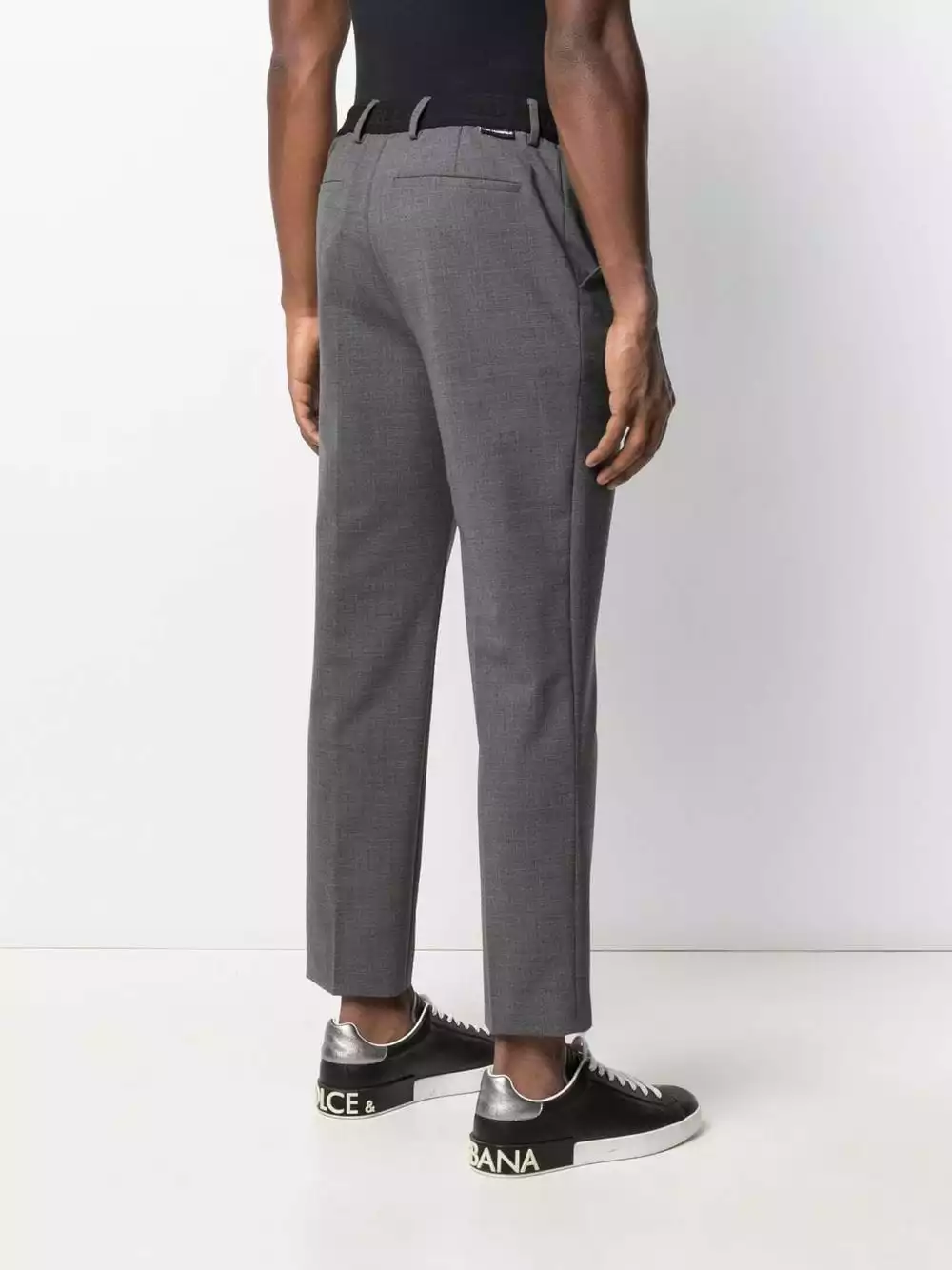 Karl Lagerfeld logo-waistband tailored trousers
