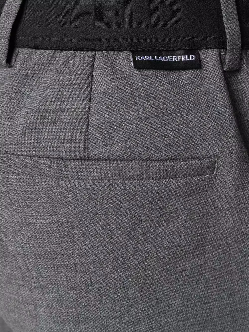 Karl Lagerfeld logo-waistband tailored trousers
