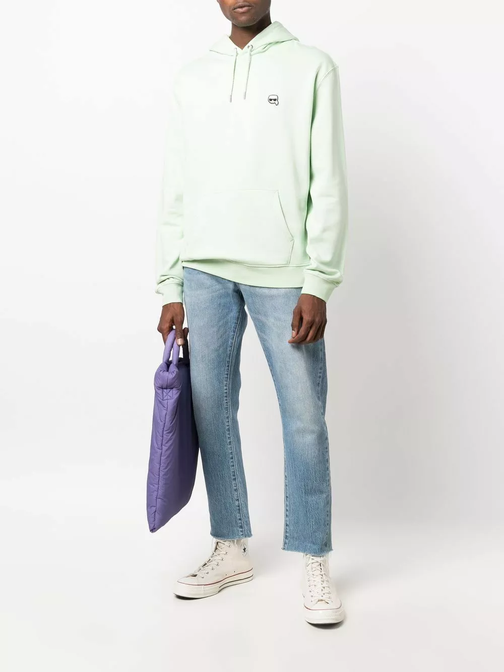 Karl Lagerfeld Ikonik logo-patch hoodie