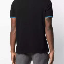 Karl Lagerfeld stripe logo-address polo shirt