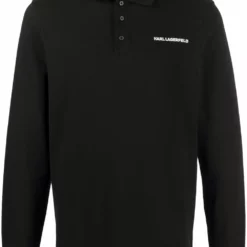 Karl Lagerfeld logo-print polo shirt