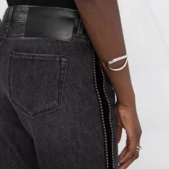 Karl Lagerfeld side-stripe straight-leg jeans