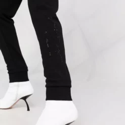 Karl Lagerfeld rhinestone-embellished logo sweatpants